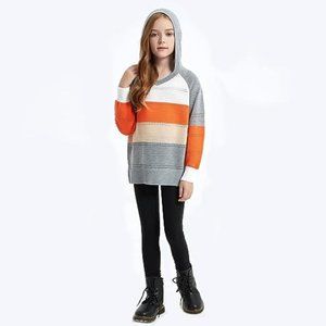 Girls' Pullover Sweaters Ruffle Long Sleeve Soft Slouchy Solid Knit